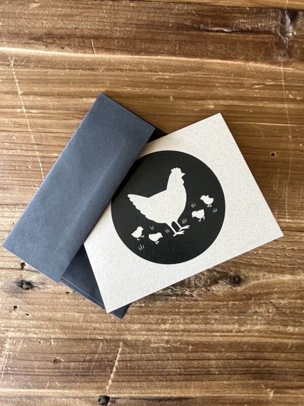 Black on Craft Paper Hen and Chicks Card Bundle